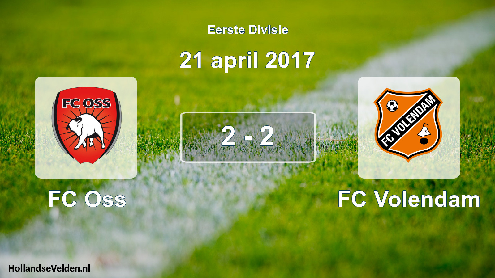 Total number of matches played: FC Oss - FC Volendam 2 - 2 (21 April 2017)