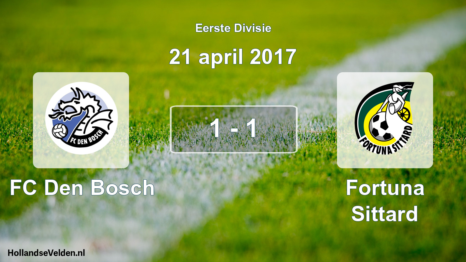 Total number of matches played: FC Den Bosch - Fortuna Sittard 1 - 1 (21 April 2017)