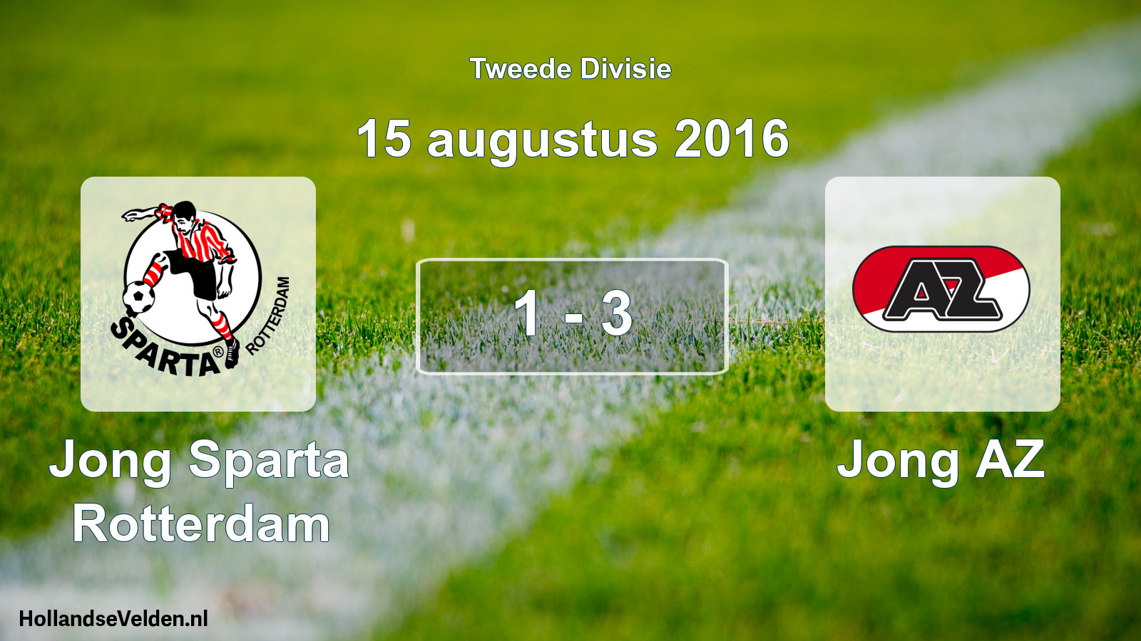 Total number of matches played: Jong Sparta Rotterdam - Jong AZ 1 - 3 (15 August 2016)