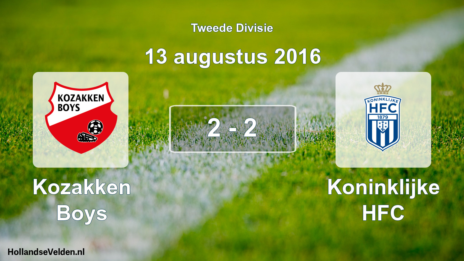 Total number of matches played: Kozakken Boys - Koninklijke HFC 2 - 2 (13 August 2016)