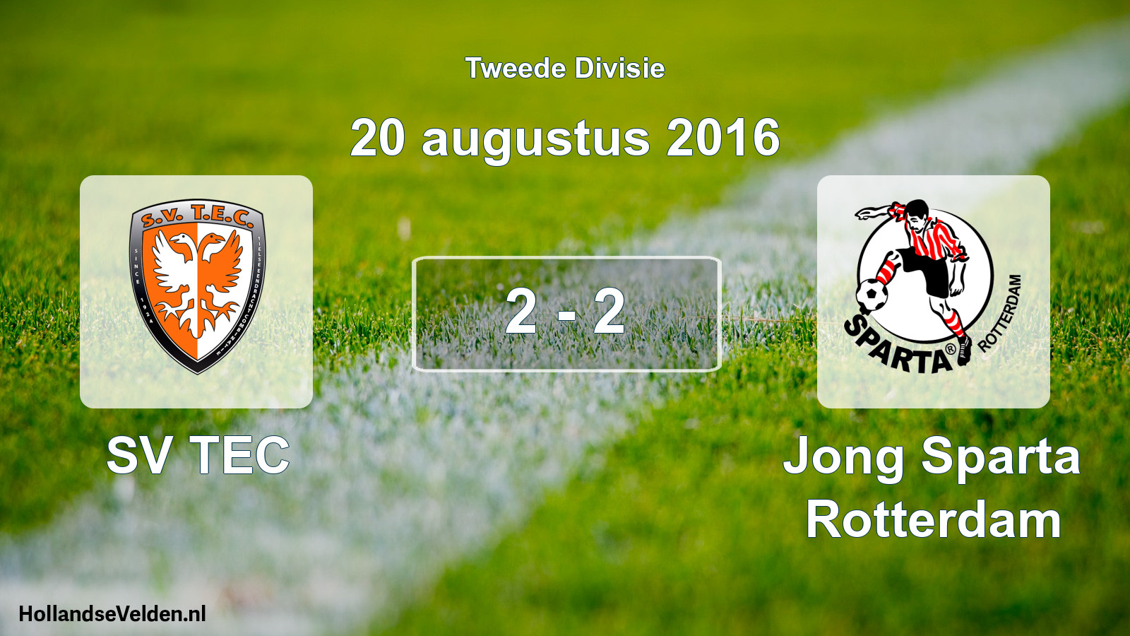 Total number of matches played: SV TEC - Jong Sparta Rotterdam 2 - 2 (20 August 2016)