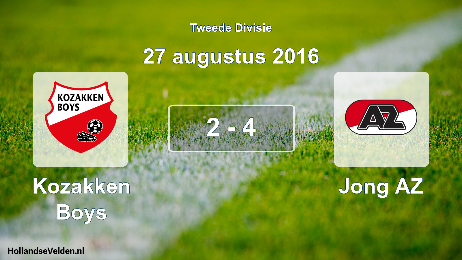 Total number of matches played: Kozakken Boys - Jong AZ 2 - 4 (27 August 2016)