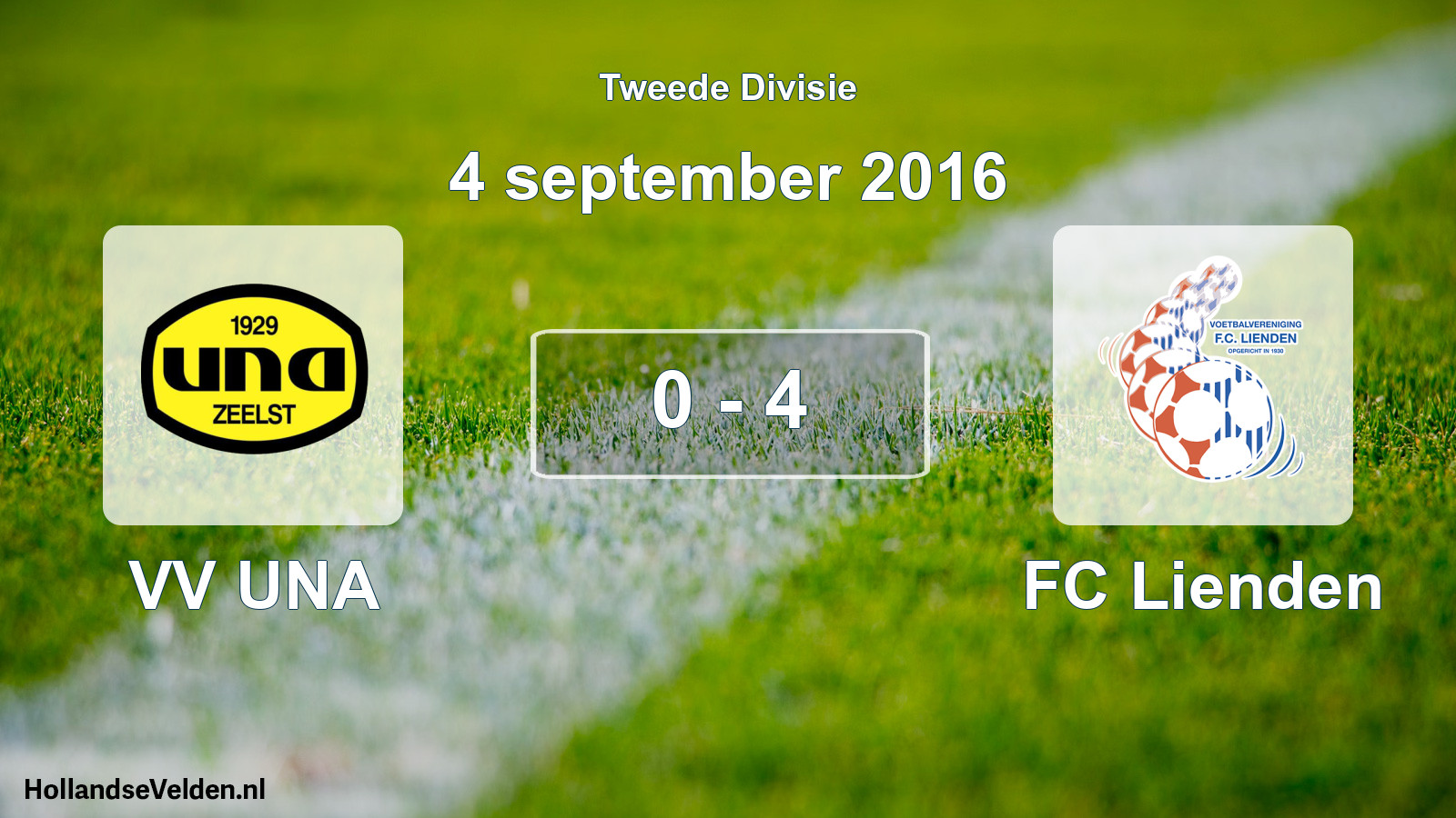 Total number of matches played: VV UNA - FC Lienden 0 - 4 (4 September 2016)