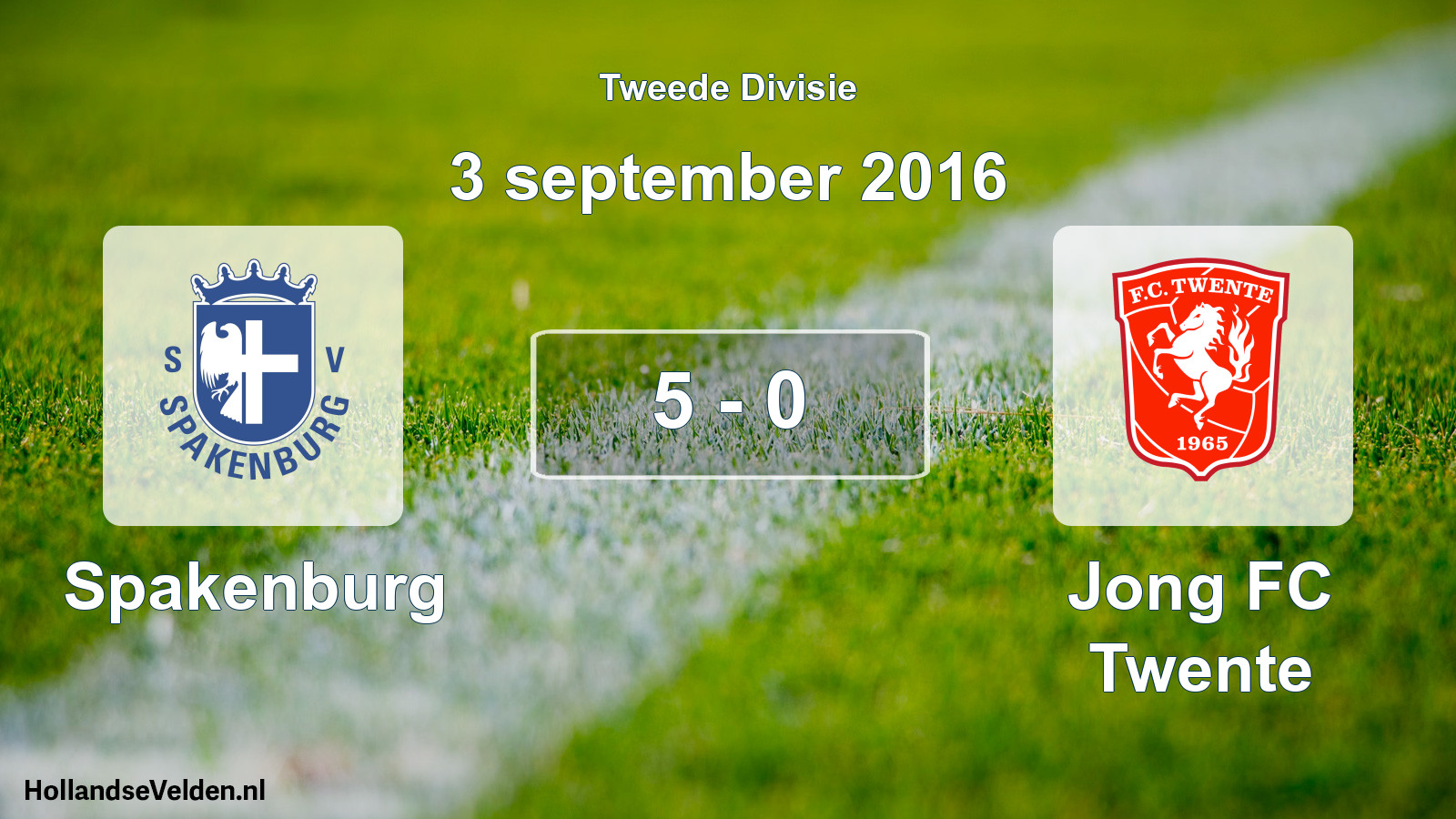 Total number of matches played: Spakenburg - Jong FC Twente 5 - 0 (3 September 2016)