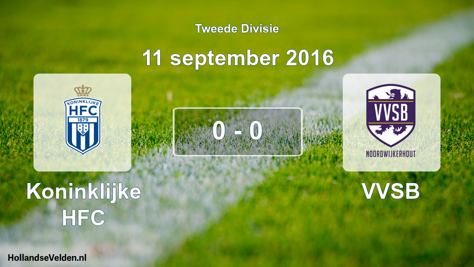 Total number of matches played: Koninklijke HFC - VVSB 0 - 0 (11 September 2016)