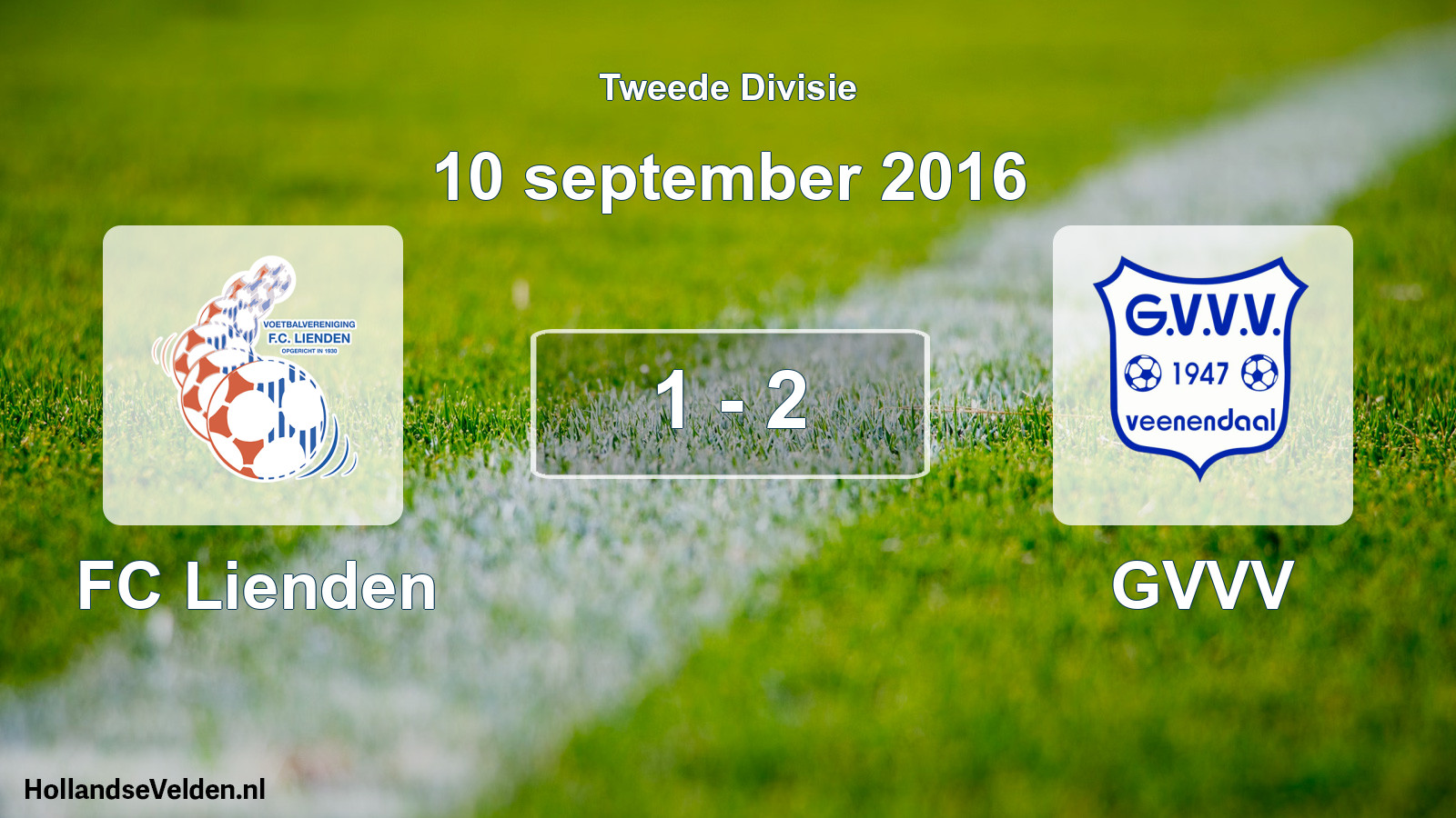 Total number of matches played: FC Lienden - GVVV 1 - 2 (10 September 2016)