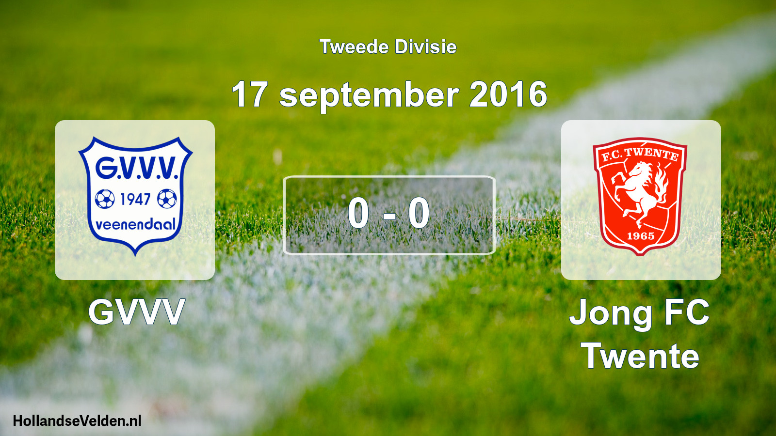 Total number of matches played: GVVV - Jong FC Twente 0 - 0 (17 September 2016)