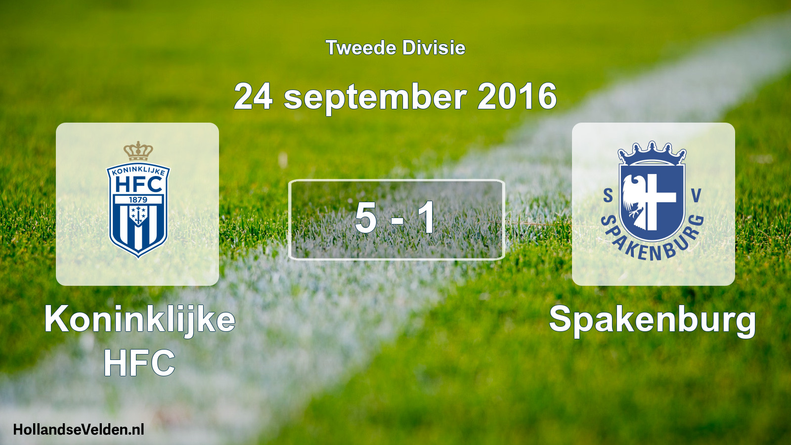 Total number of matches played: Koninklijke HFC - Spakenburg 5 - 1 (24 September 2016)