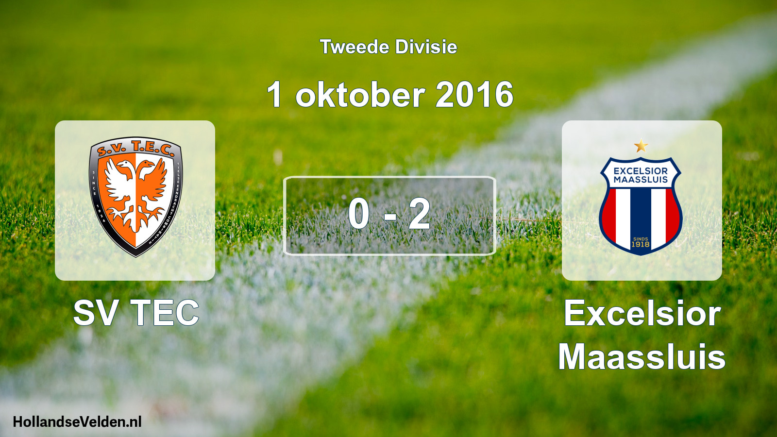 Total number of matches played: SV TEC - Excelsior Maassluis 0 - 2 (1 October 2016)