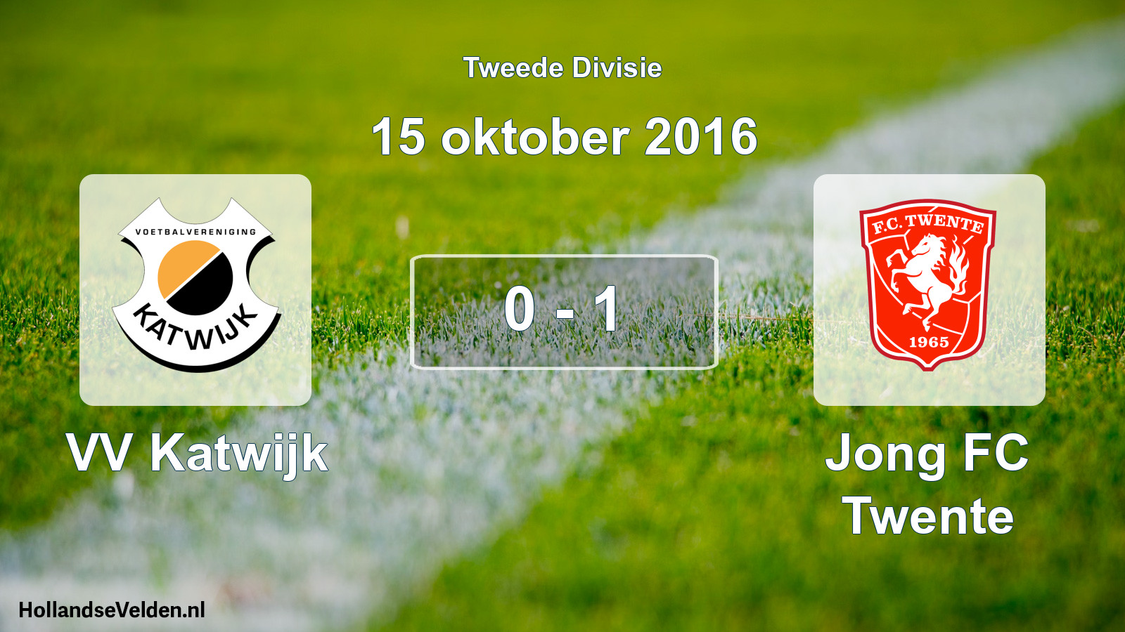 Total number of matches played: VV Katwijk - Jong FC Twente 0 - 1 (15 October 2016)