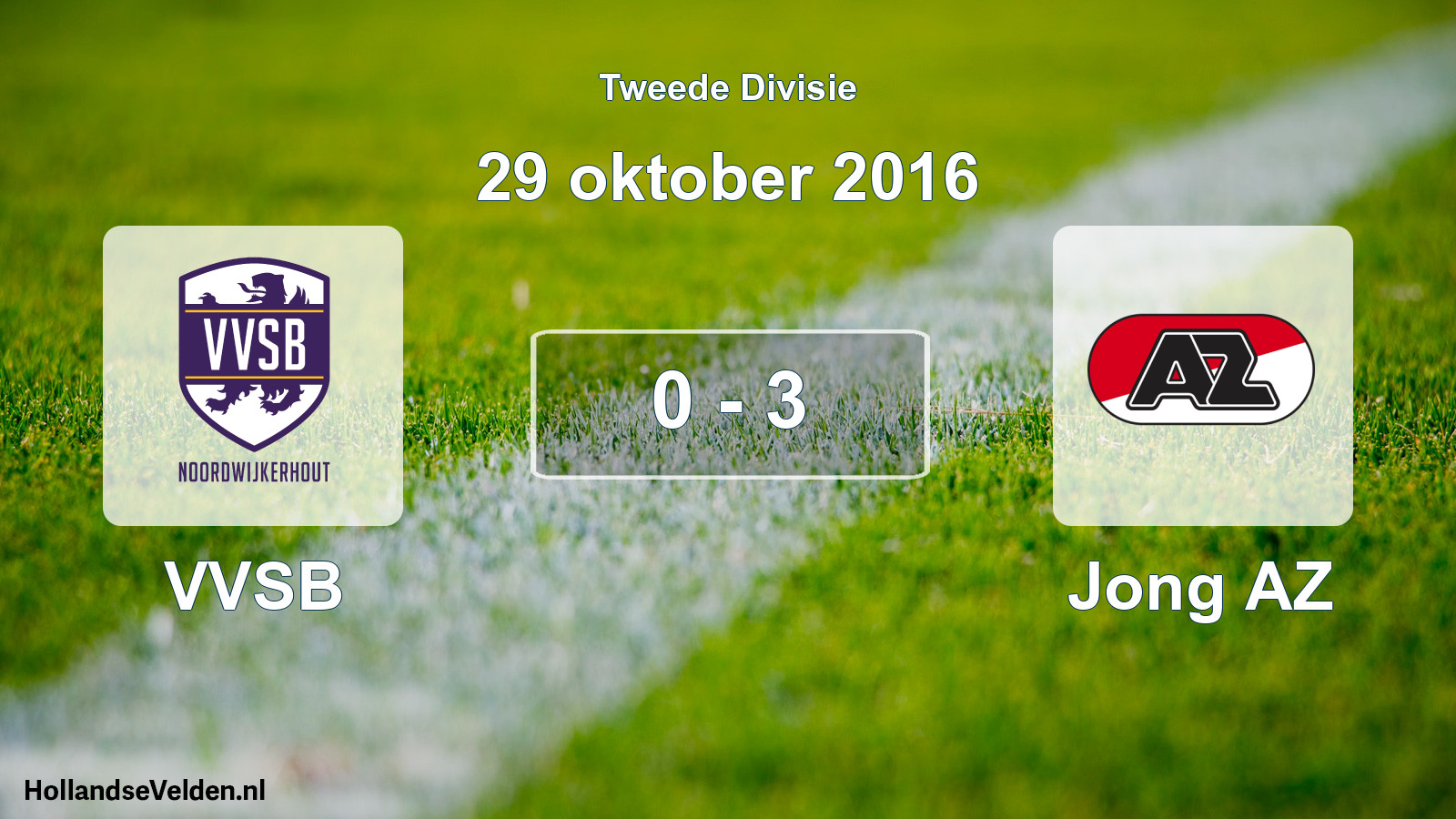 Total number of matches played: VVSB - Jong AZ 0 - 3 (29 October 2016)