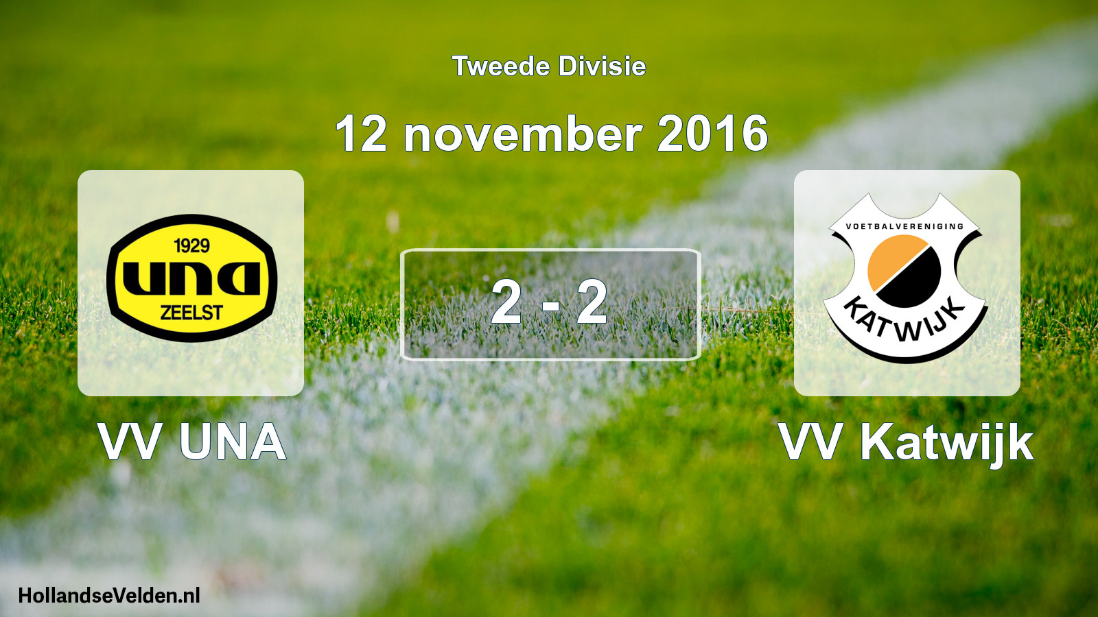 Total number of matches played: VV UNA - VV Katwijk 2 - 2 (12 November 2016)