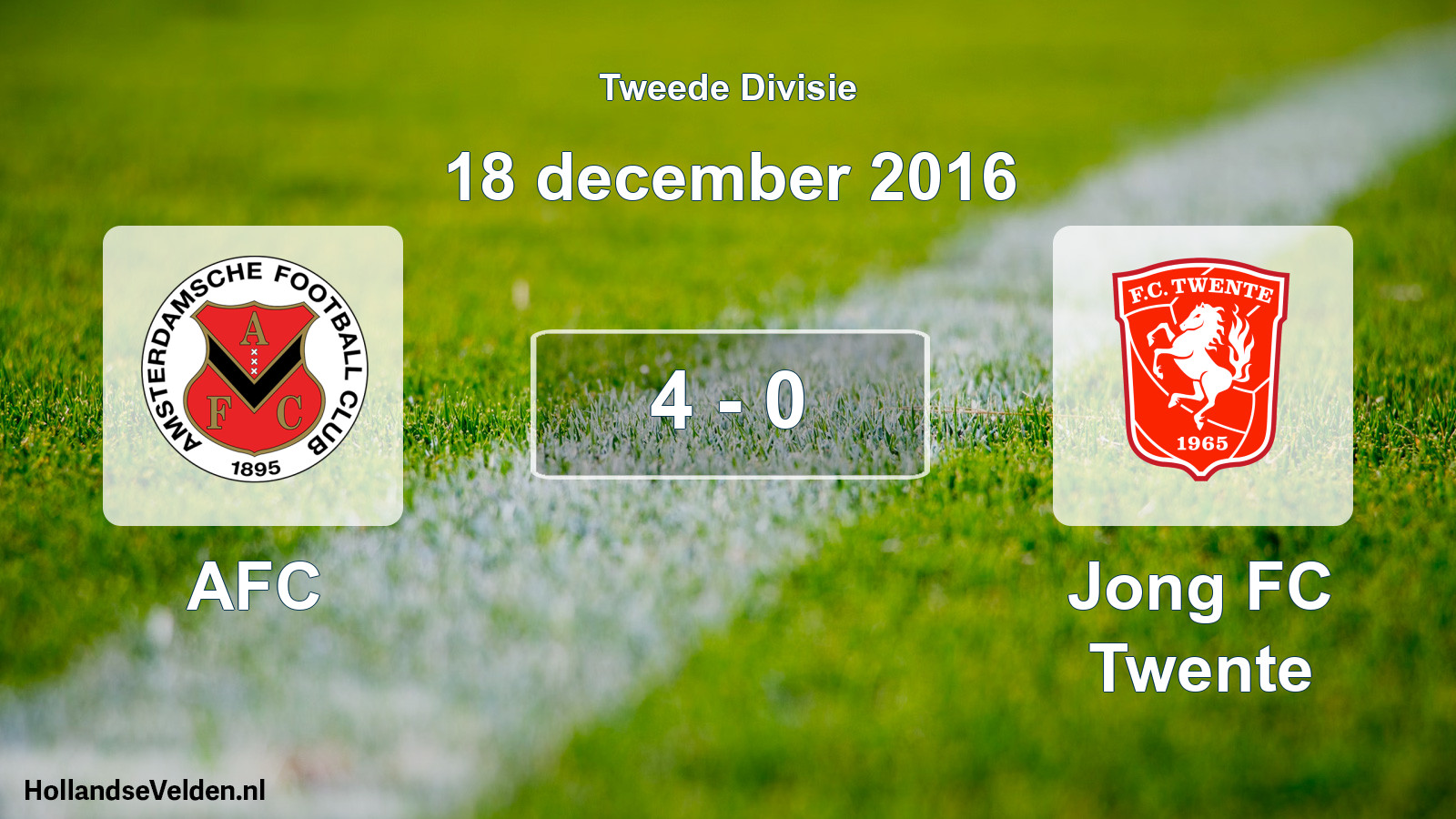 Total number of matches played: AFC - Jong FC Twente 4 - 0 (18 December 2016)
