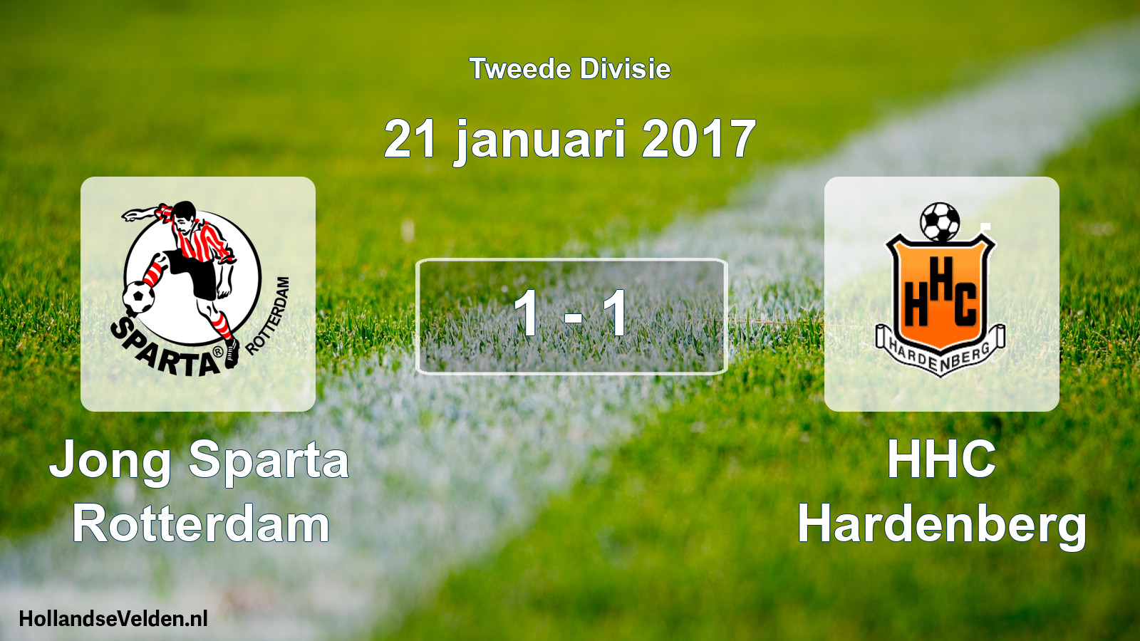 Total number of matches played: Jong Sparta Rotterdam - HHC Hardenberg 1 - 1 (21 January 2017)