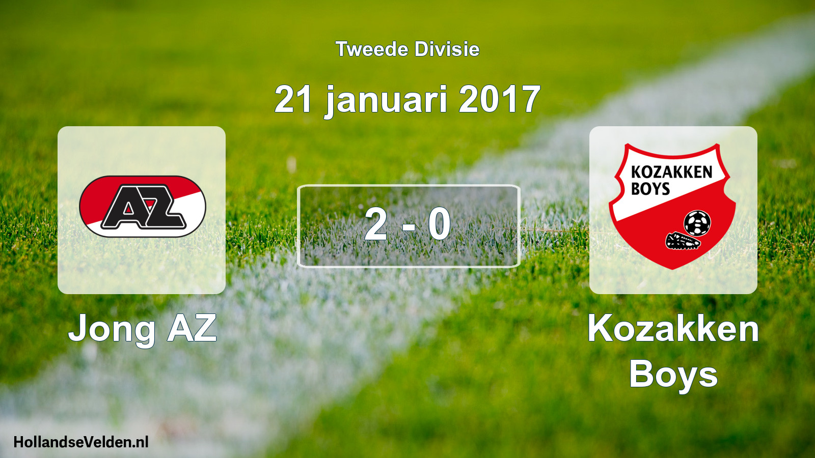 Total number of matches played: Jong AZ - Kozakken Boys 2 - 0 (21 January 2017)