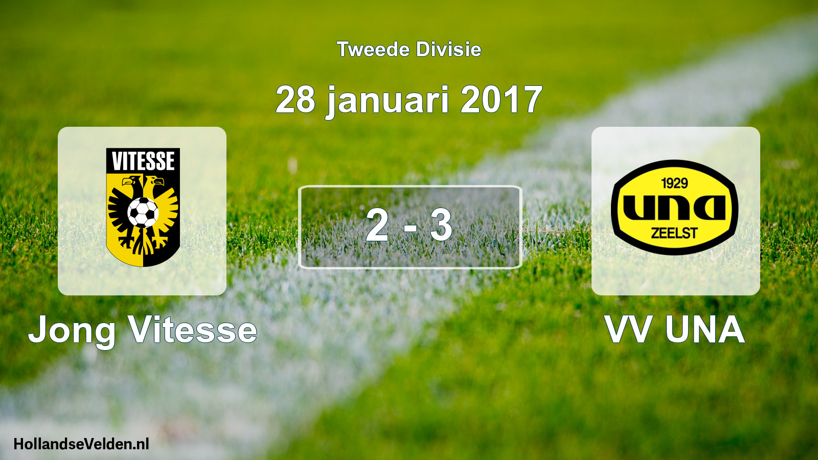 Total number of matches played: Jong Vitesse - VV UNA 2 - 3 (28 January 2017)