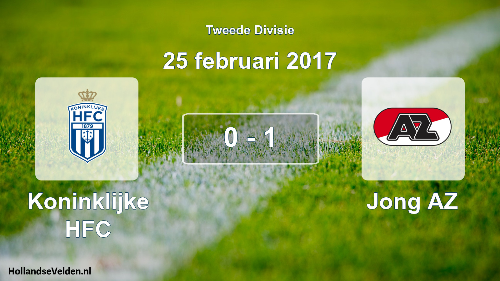 Total number of matches played: Koninklijke HFC - Jong AZ 0 - 1 (25 February 2017)