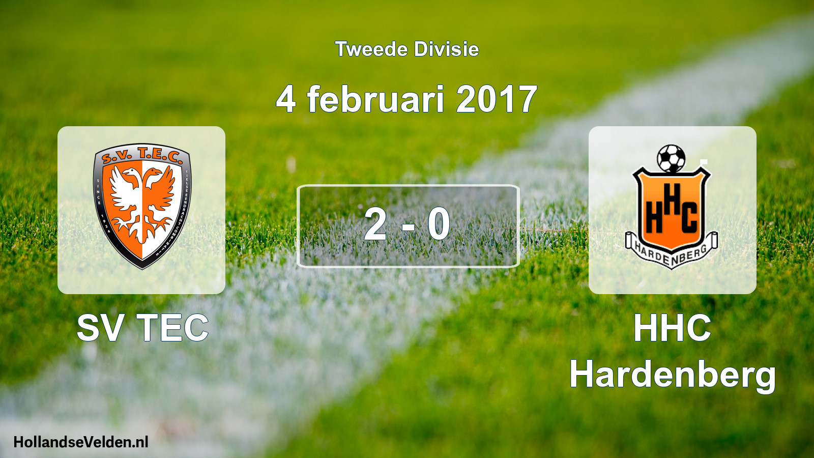 Total number of matches played: SV TEC - HHC Hardenberg 2 - 0 (4 February 2017)