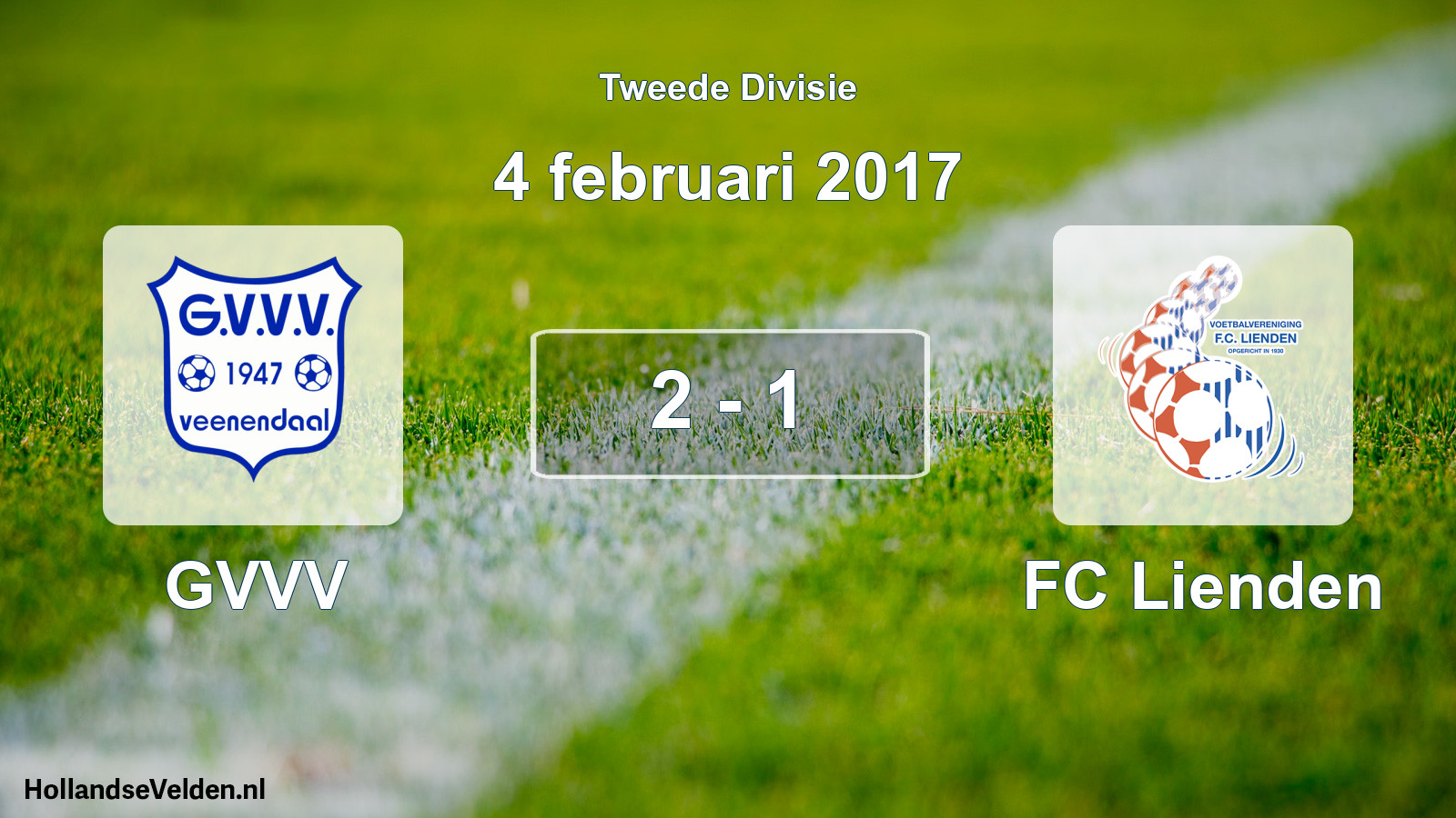 Total number of matches played: GVVV - FC Lienden 2 - 1 (4 February 2017)