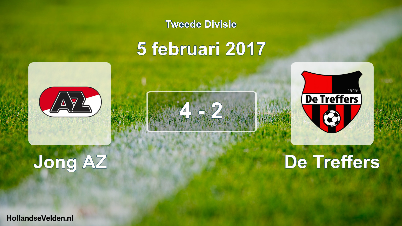 Total number of matches played: Jong AZ - De Treffers 4 - 2 (5 February 2017)