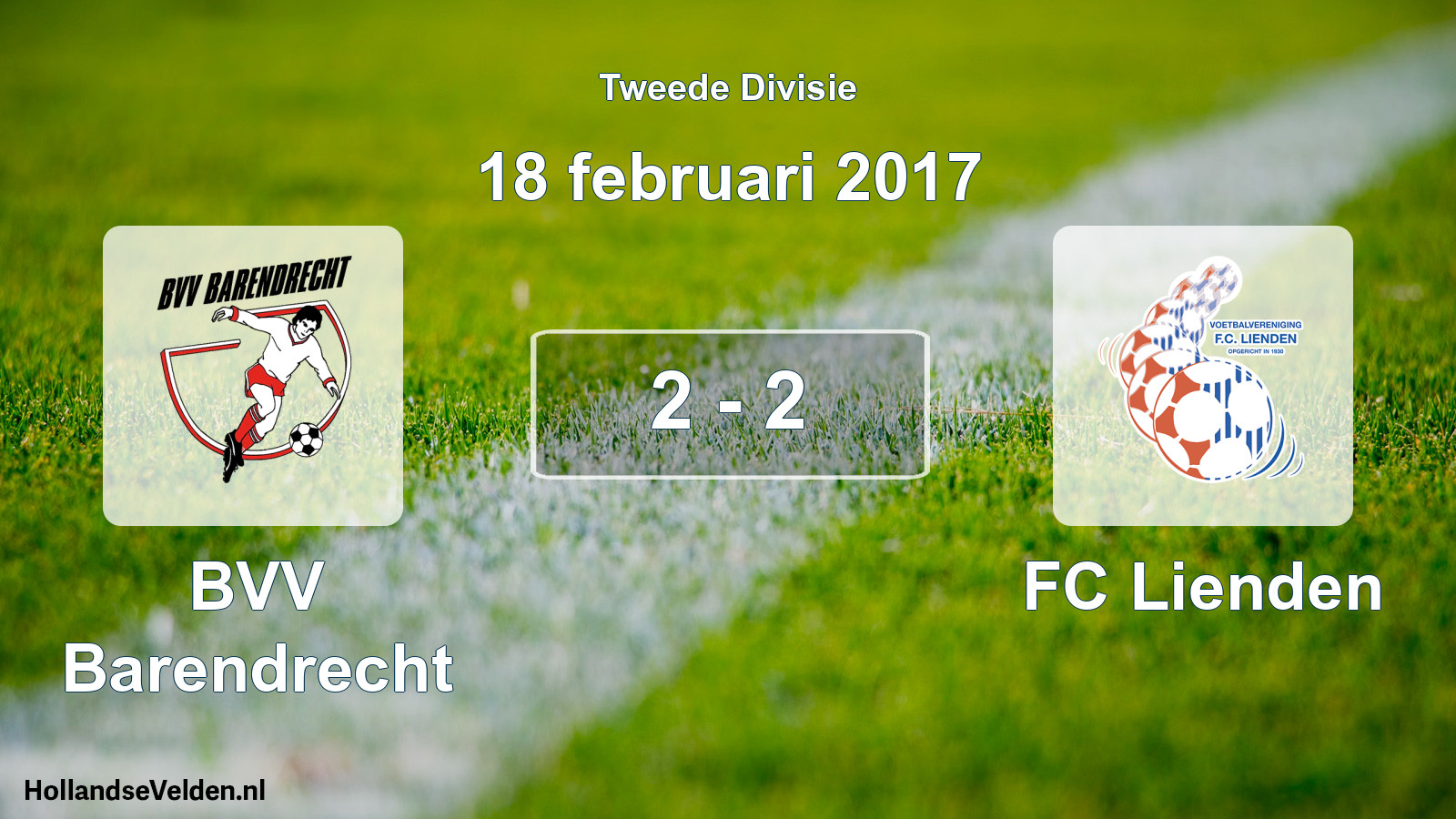 Total number of matches played: BVV Barendrecht - FC Lienden 2 - 2 (18 February 2017)