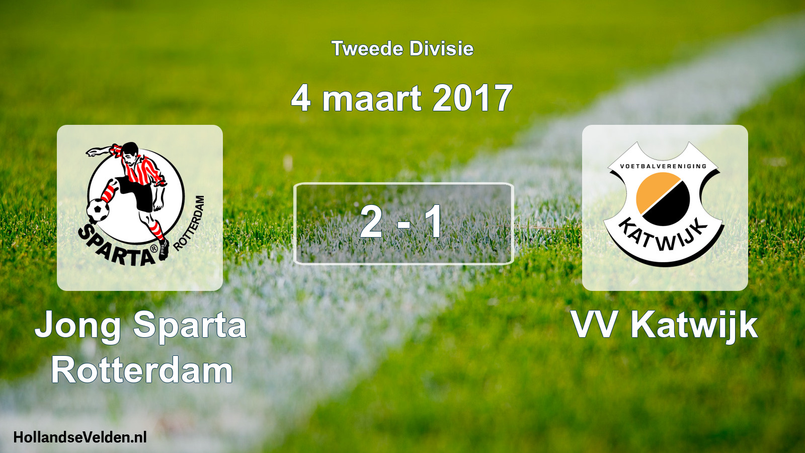 Total number of matches played: Jong Sparta Rotterdam - VV Katwijk 2 - 1 (4 March 2017)