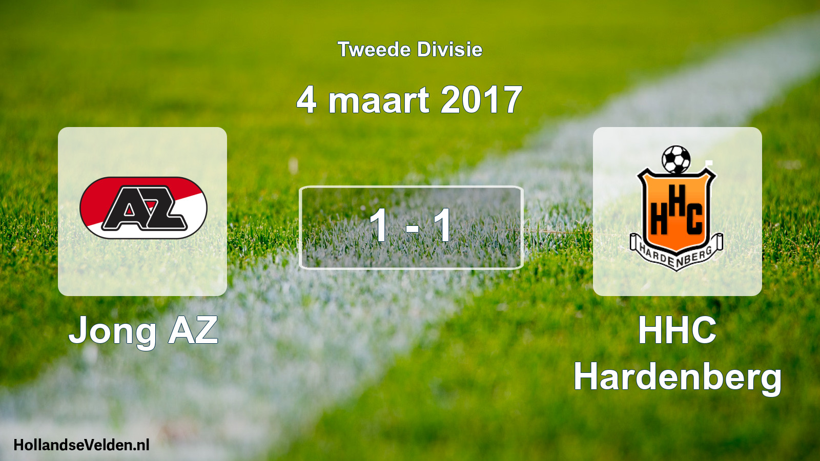 Total number of matches played: Jong AZ - HHC Hardenberg 1 - 1 (4 March 2017)