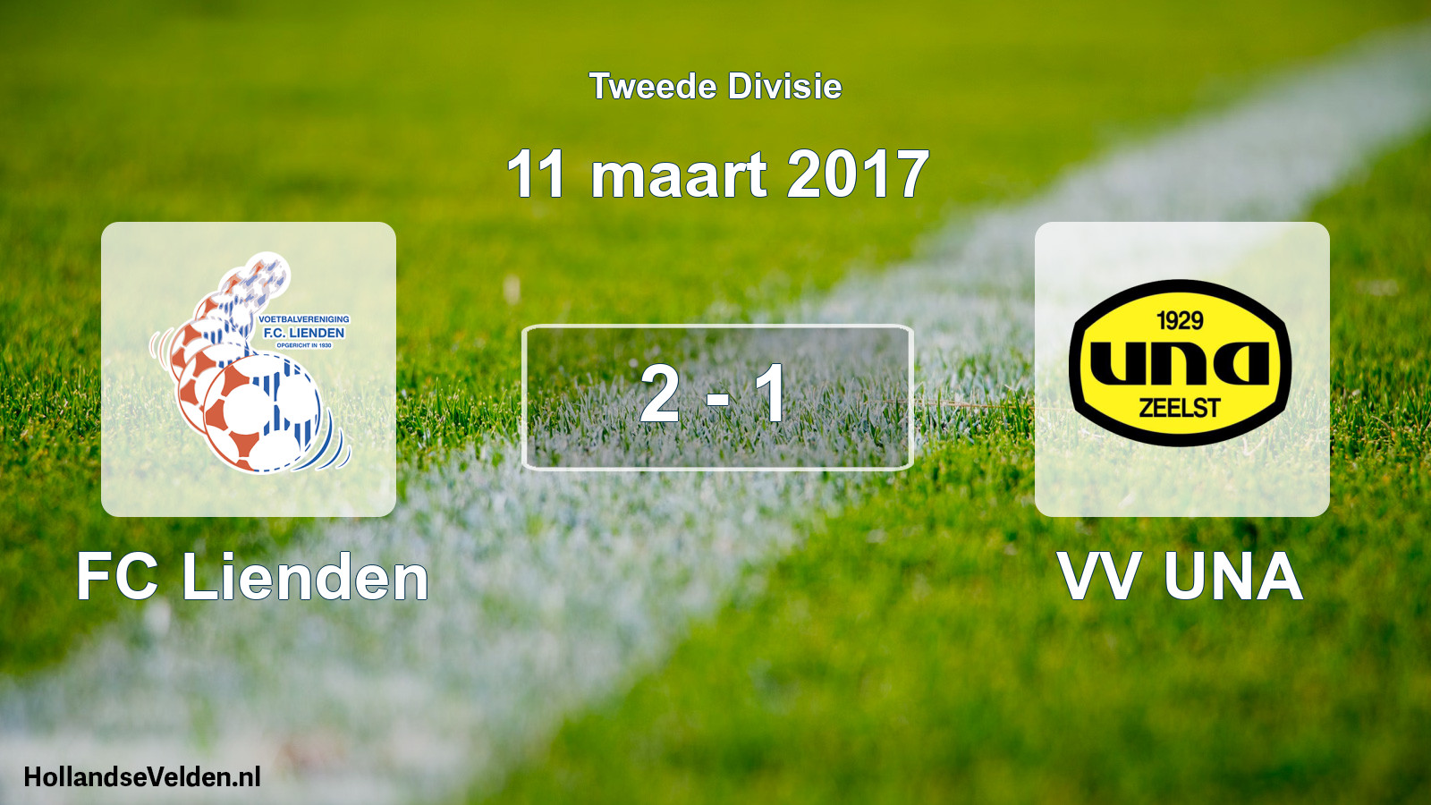 Total number of matches played: FC Lienden - VV UNA 2 - 1 (11 March 2017)