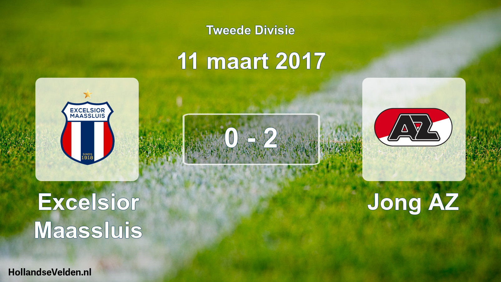 Total number of matches played: Excelsior Maassluis - Jong AZ 0 - 2 (11 March 2017)