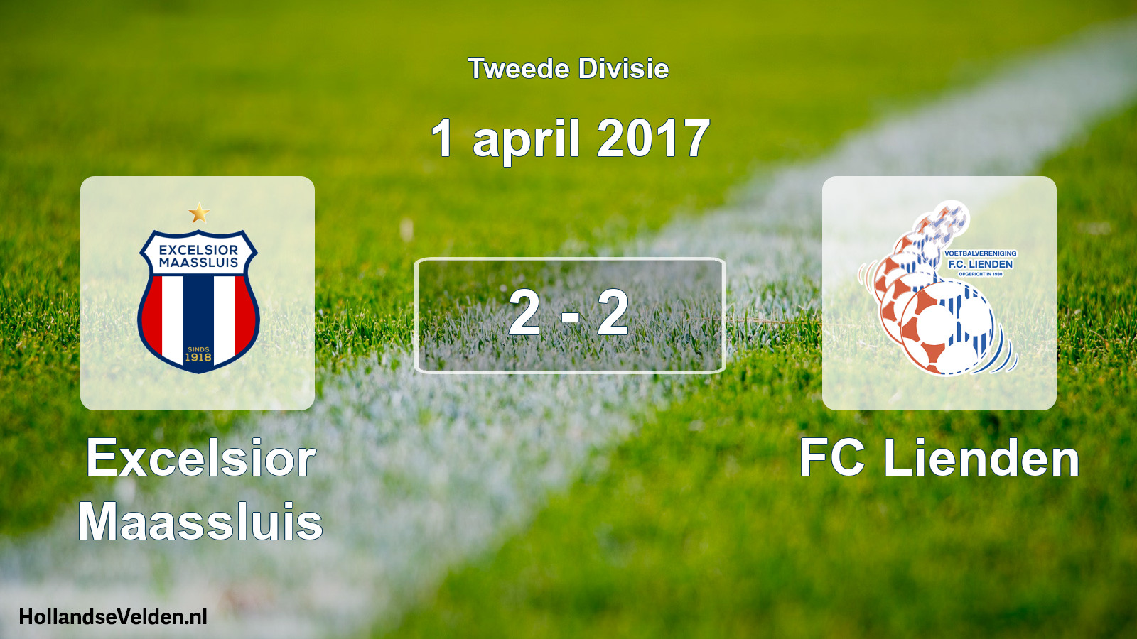 Total number of matches played: Excelsior Maassluis - FC Lienden 2 - 2 (1 April 2017)