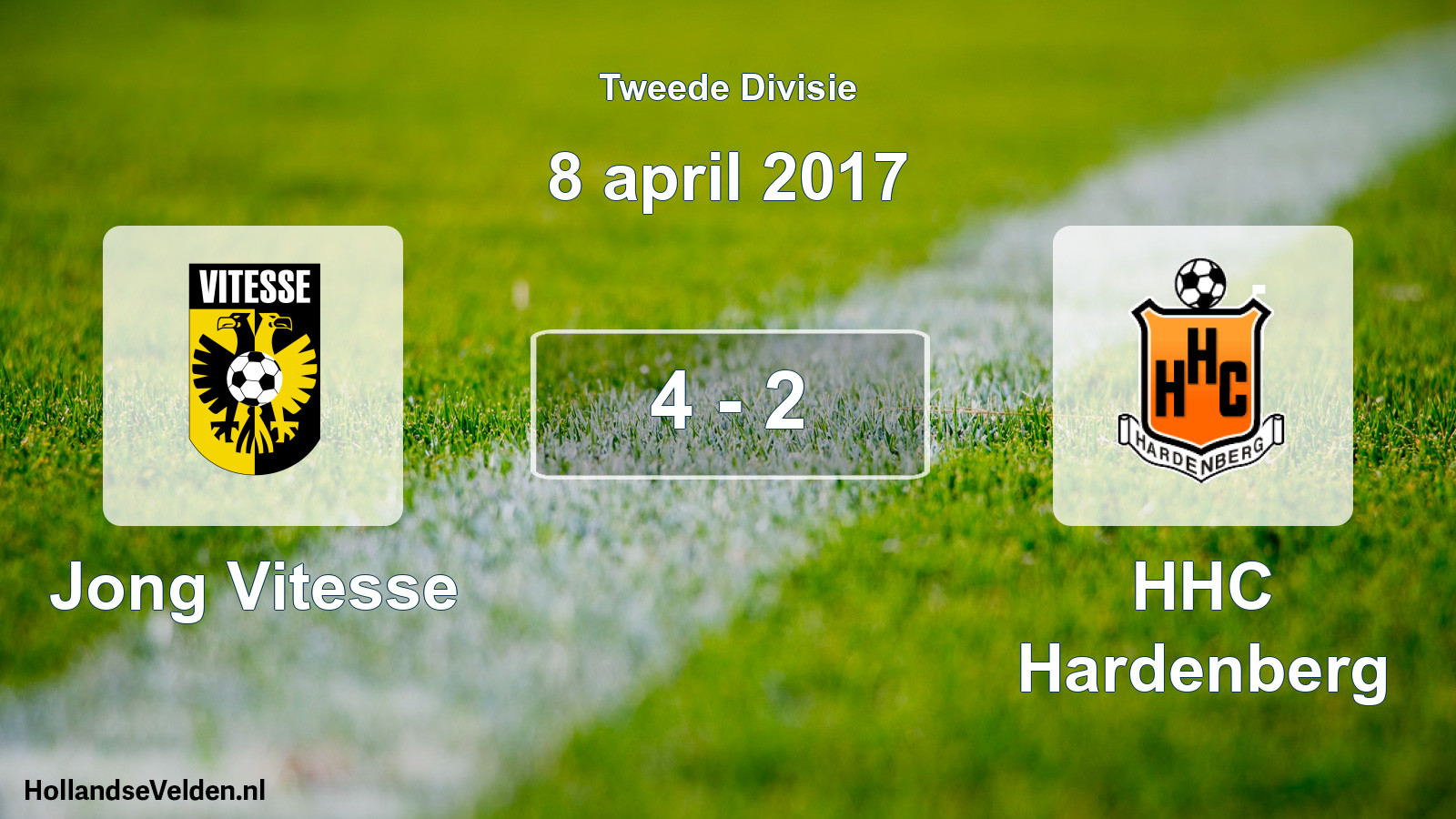 Total number of matches played: Jong Vitesse - HHC Hardenberg 4 - 2 (8 April 2017)
