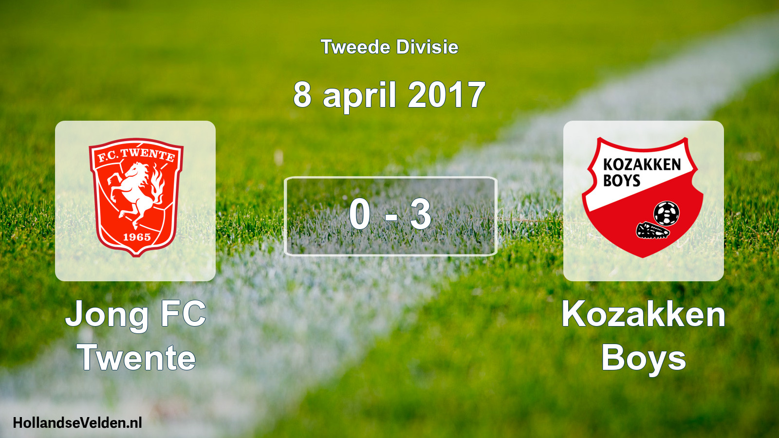 Total number of matches played: Jong FC Twente - Kozakken Boys 0 - 3 (8 April 2017)
