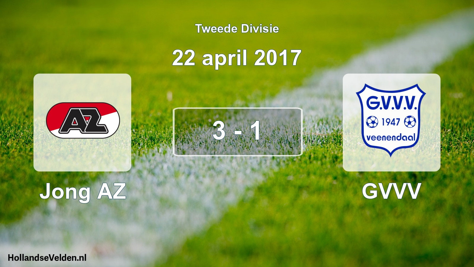 Total number of matches played: Jong AZ - GVVV 3 - 1 (22 April 2017)