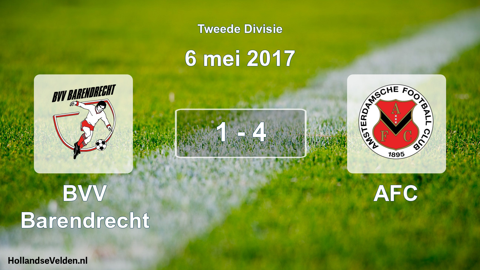 Total number of matches played: BVV Barendrecht - AFC 1 - 4 (6 May 2017)