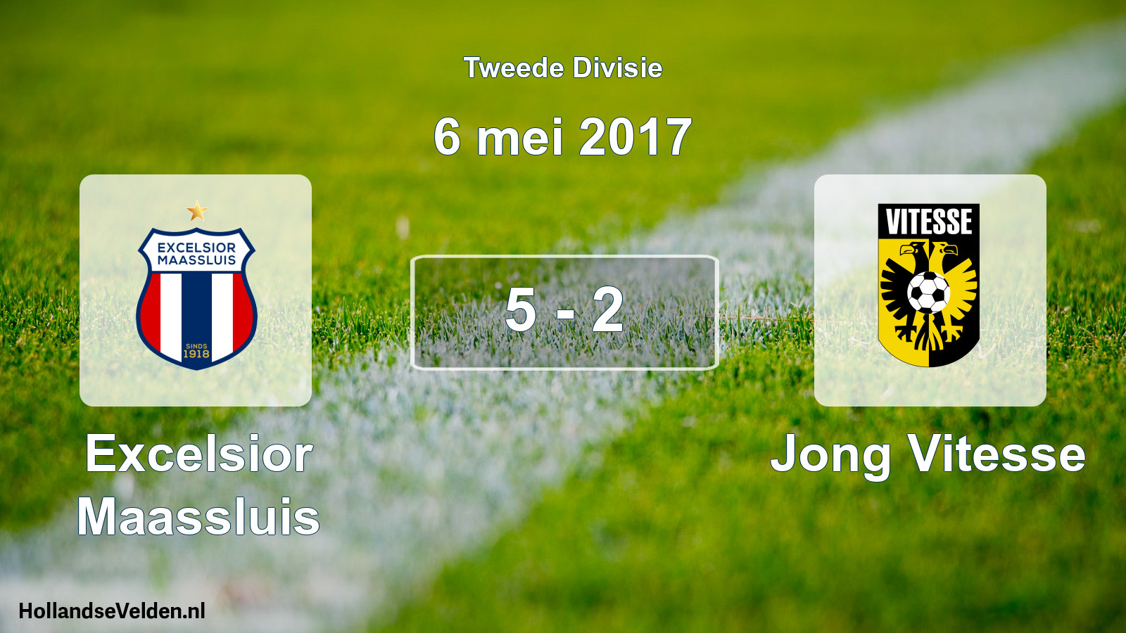 Total number of matches played: Excelsior Maassluis - Jong Vitesse 5 - 2 (6 May 2017)