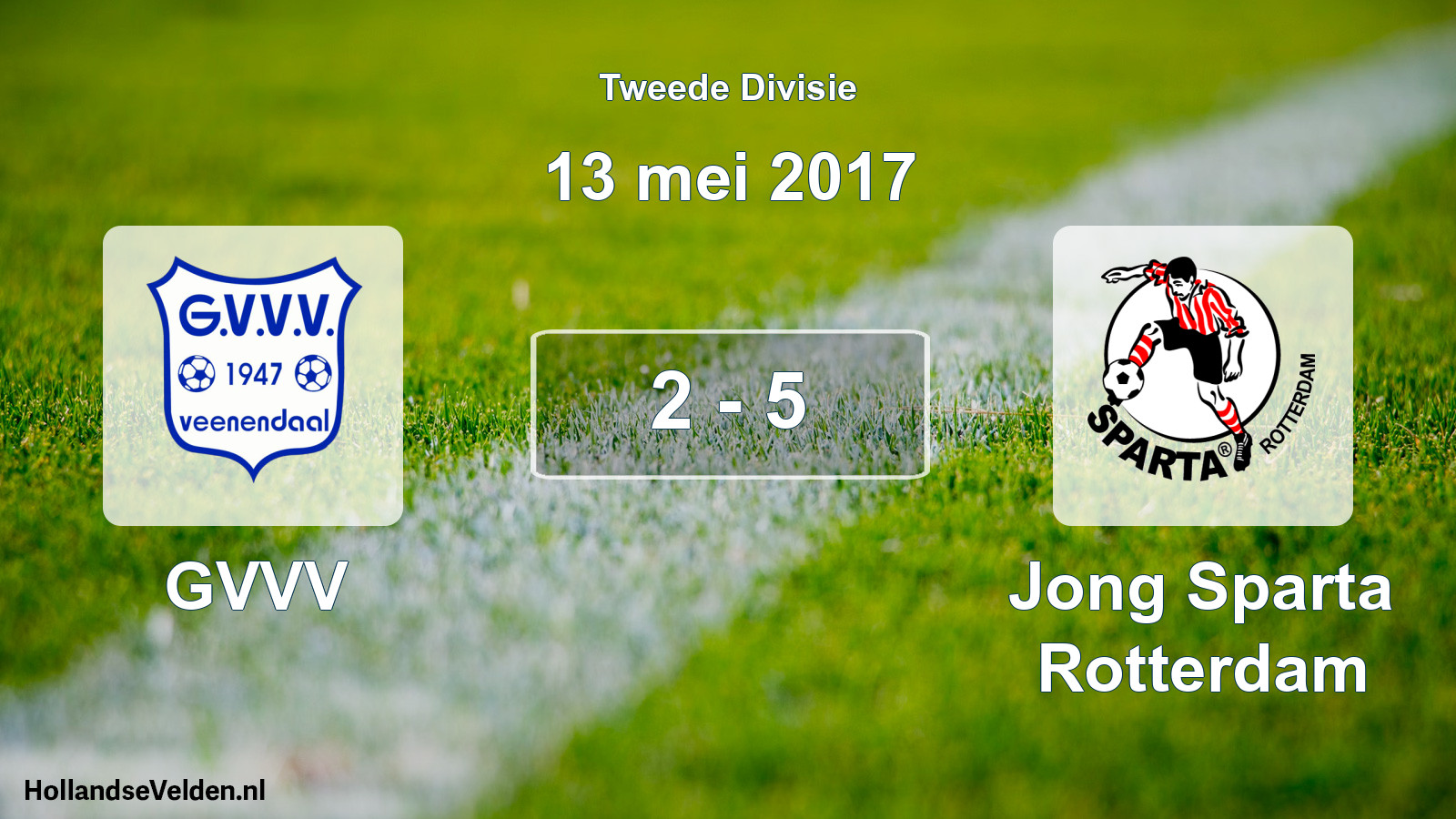 Total number of matches played: GVVV - Jong Sparta Rotterdam 2 - 5 (13 May 2017)