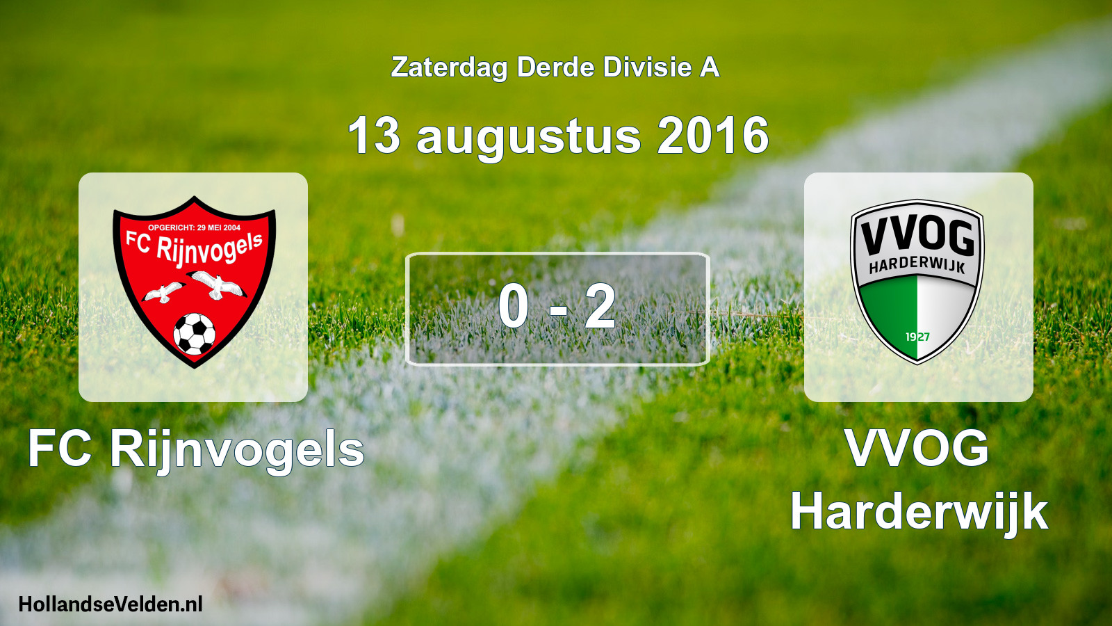 Total number of matches played: FC Rijnvogels - VVOG Harderwijk 0 - 2 (13 August 2016)