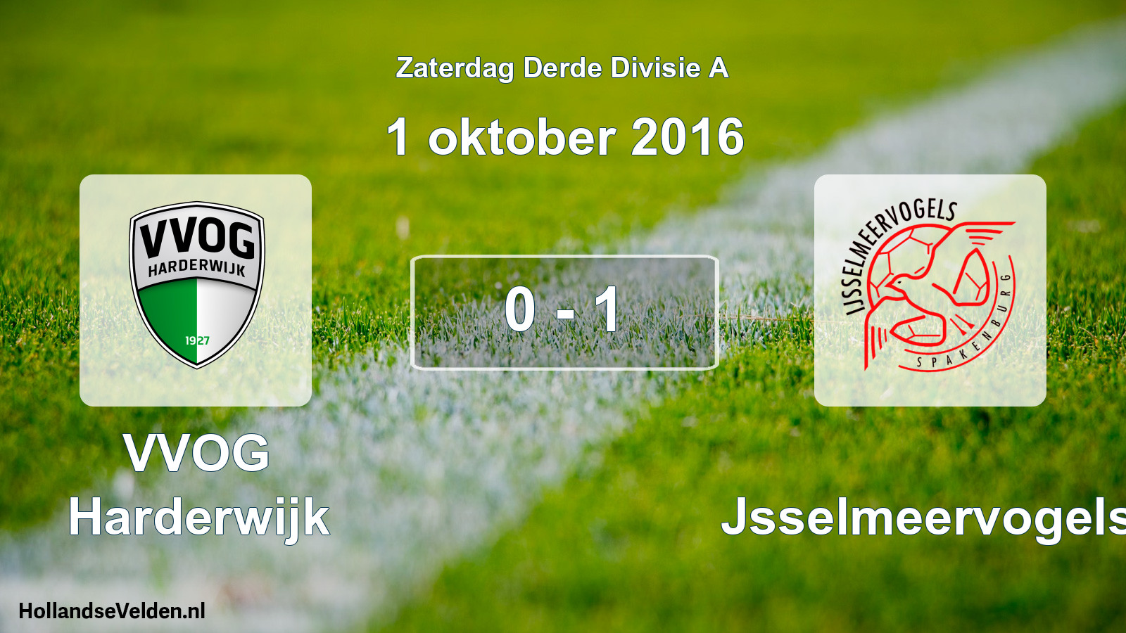 Total number of matches played: VVOG Harderwijk - IJsselmeervogels 0 - 1 (1 October 2016)
