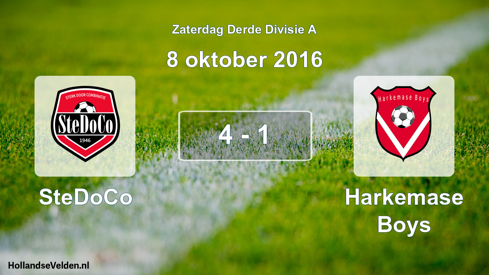 Total number of matches played: SteDoCo - Harkemase Boys 4 - 1 (8 October 2016)