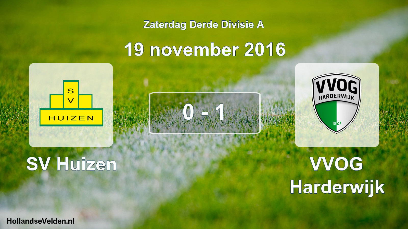 Total number of matches played: SV Huizen - VVOG Harderwijk 0 - 1 (19 November 2016)