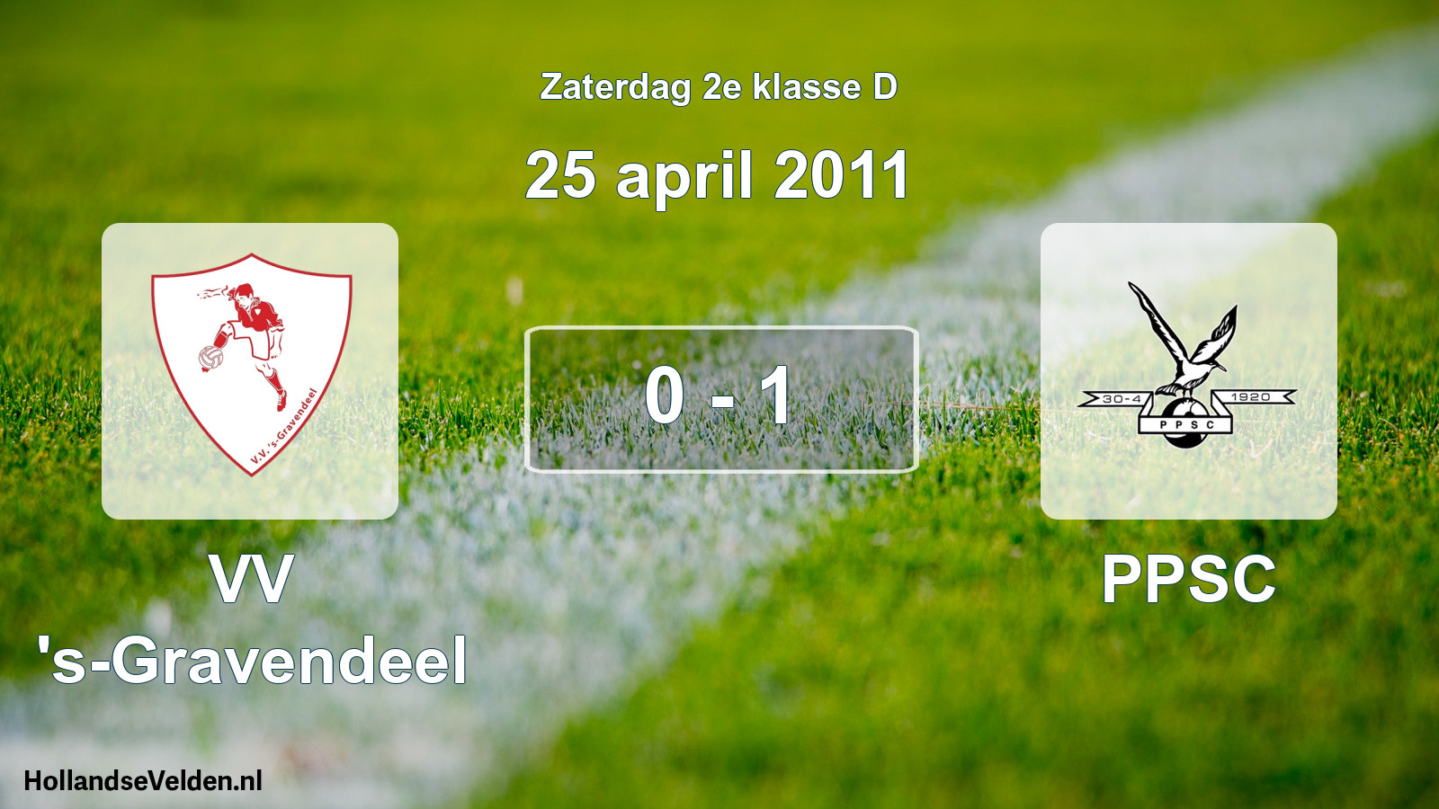 Total number of matches played: VV 's-Gravendeel - PPSC 0 - 1 (25 April 2011)