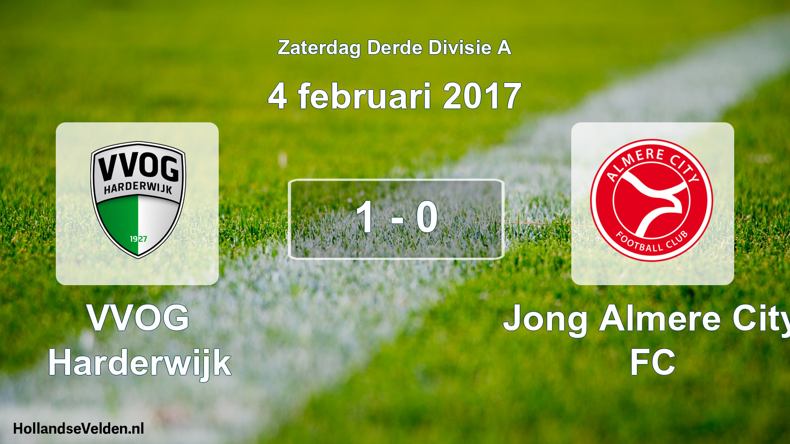 Total number of matches played: VVOG Harderwijk - Jong Almere City FC 1 - 0 (4 February 2017)