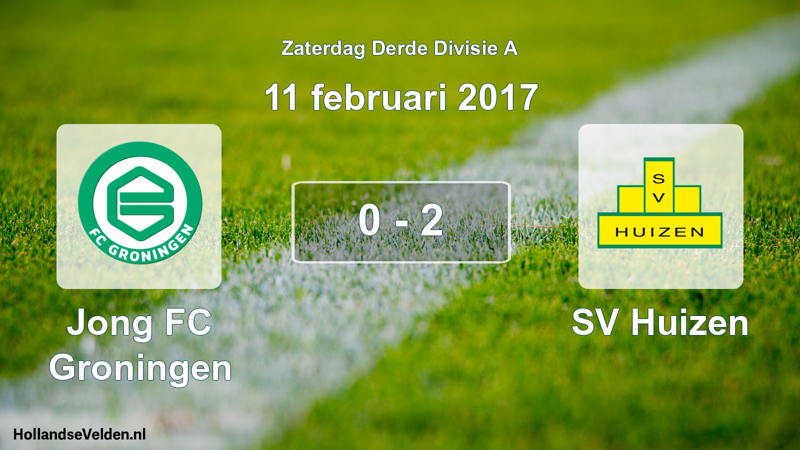 Total number of matches played: Jong FC Groningen - SV Huizen 0 - 2 (11 February 2017)