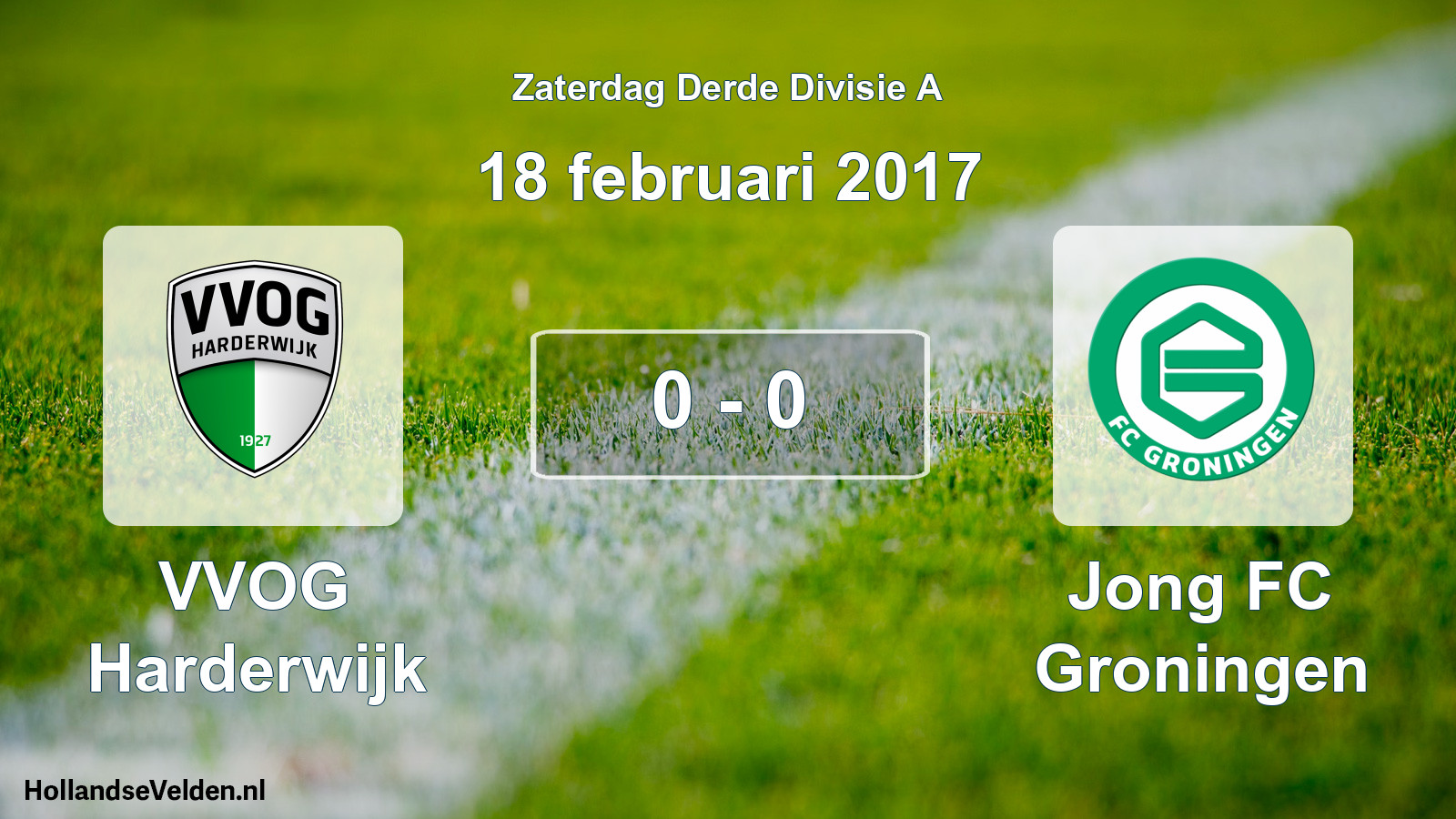 Total number of matches played: VVOG Harderwijk - Jong FC Groningen 0 - 0 (18 February 2017)
