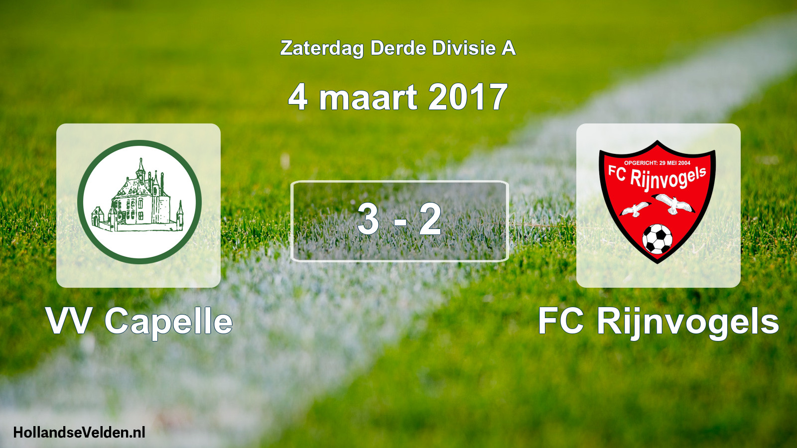 Total number of matches played: VV Capelle - FC Rijnvogels 3 - 2 (4 March 2017)