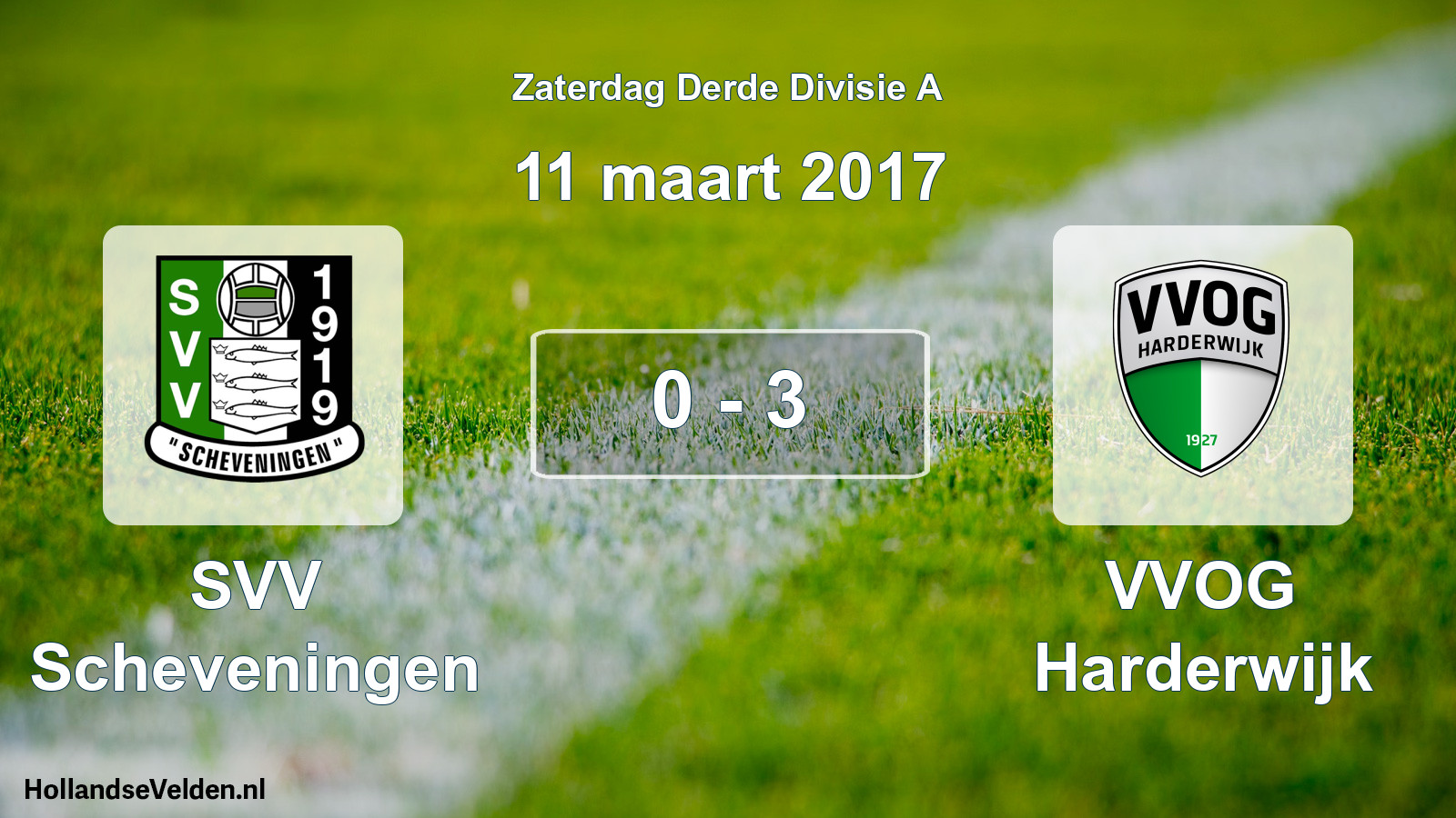 Total number of matches played: SVV Scheveningen - VVOG Harderwijk 0 - 3 (11 March 2017)