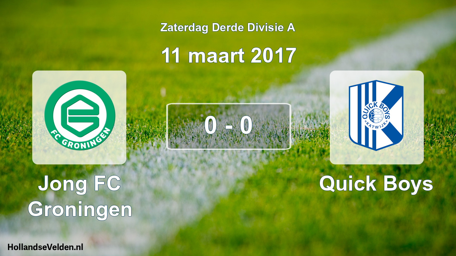 Total number of matches played: Jong FC Groningen - Quick Boys 0 - 0 (11 March 2017)
