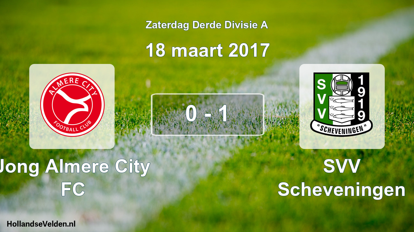 Total number of matches played: Jong Almere City FC - SVV Scheveningen 0 - 1 (18 March 2017)