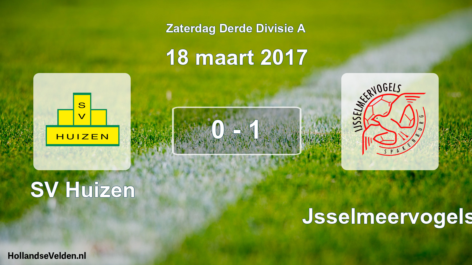 Gespeelde wedstrijd: SV Huizen - IJsselmeervogels 0 - 1 (18 maart 2017)