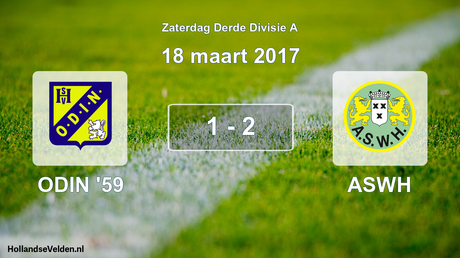 Gespeelde wedstrijd: ODIN '59 - ASWH 1 - 2 (18 maart 2017)